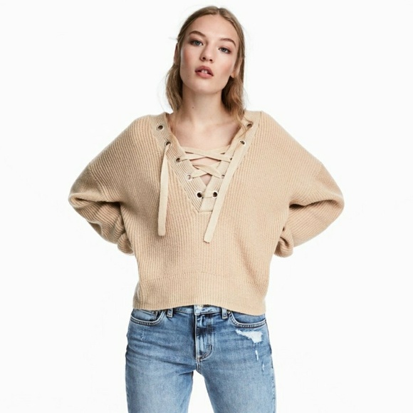 Divided Sweaters - H&M divided brand laced front sweater